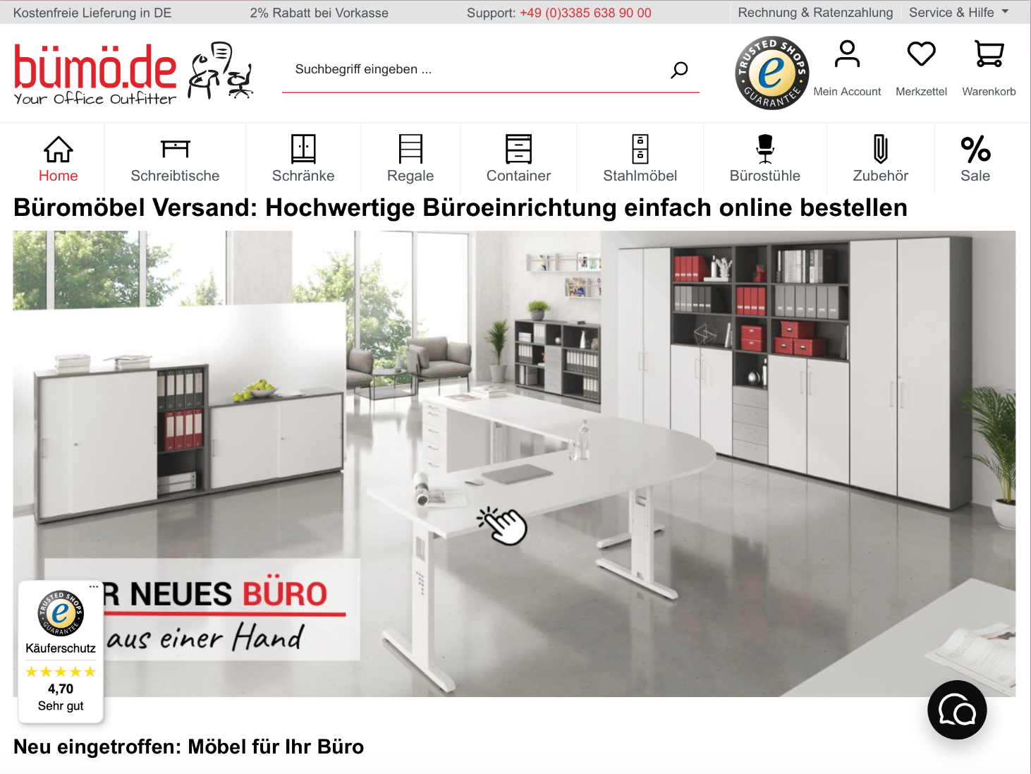 Referenz ansehen: Bueromoebel Versand