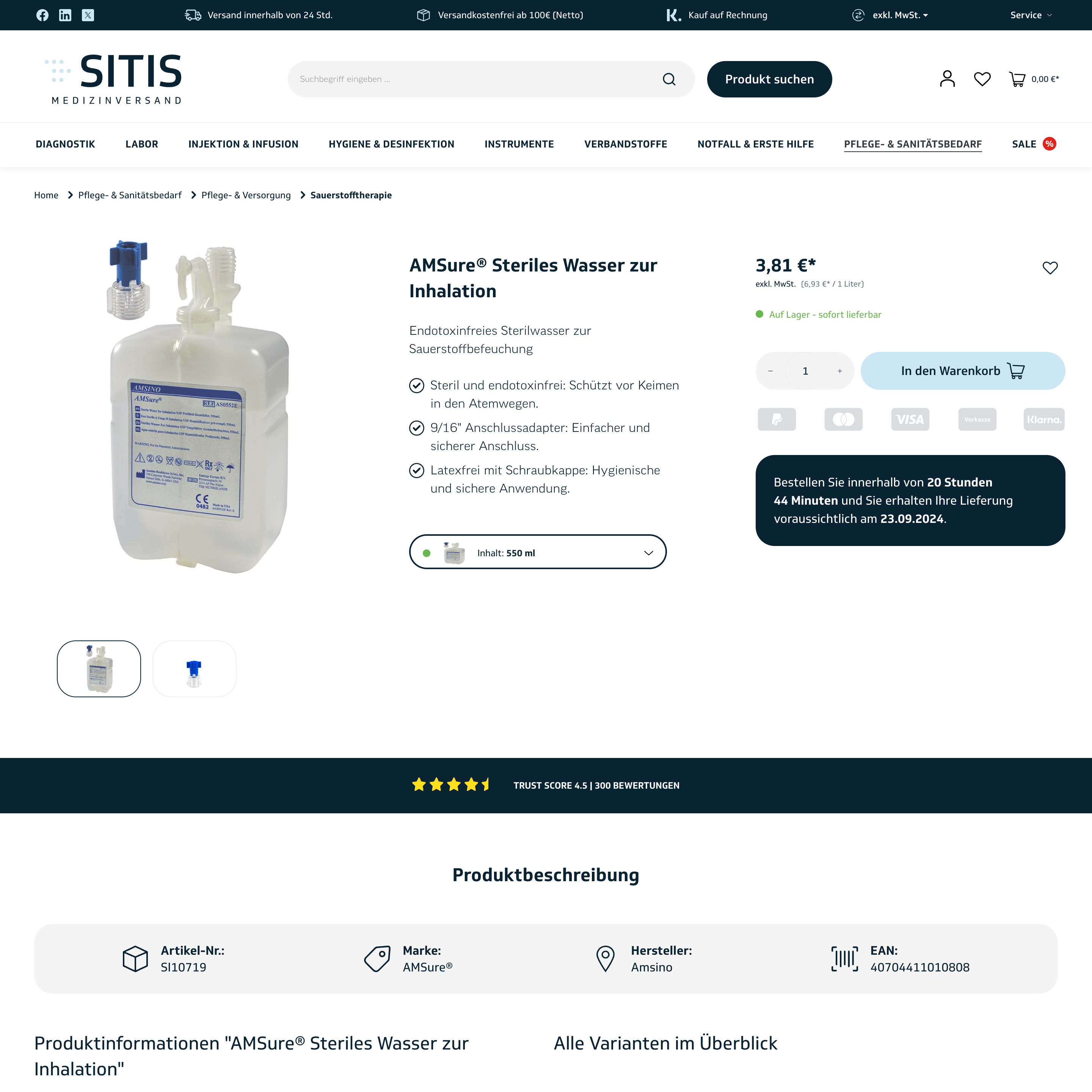 Neue Produktdetailseite