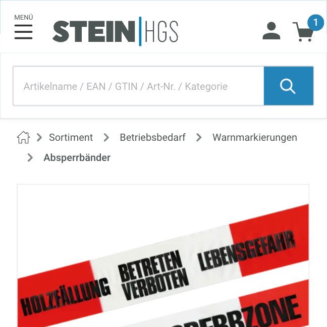Produktdetailseite (Mobil)