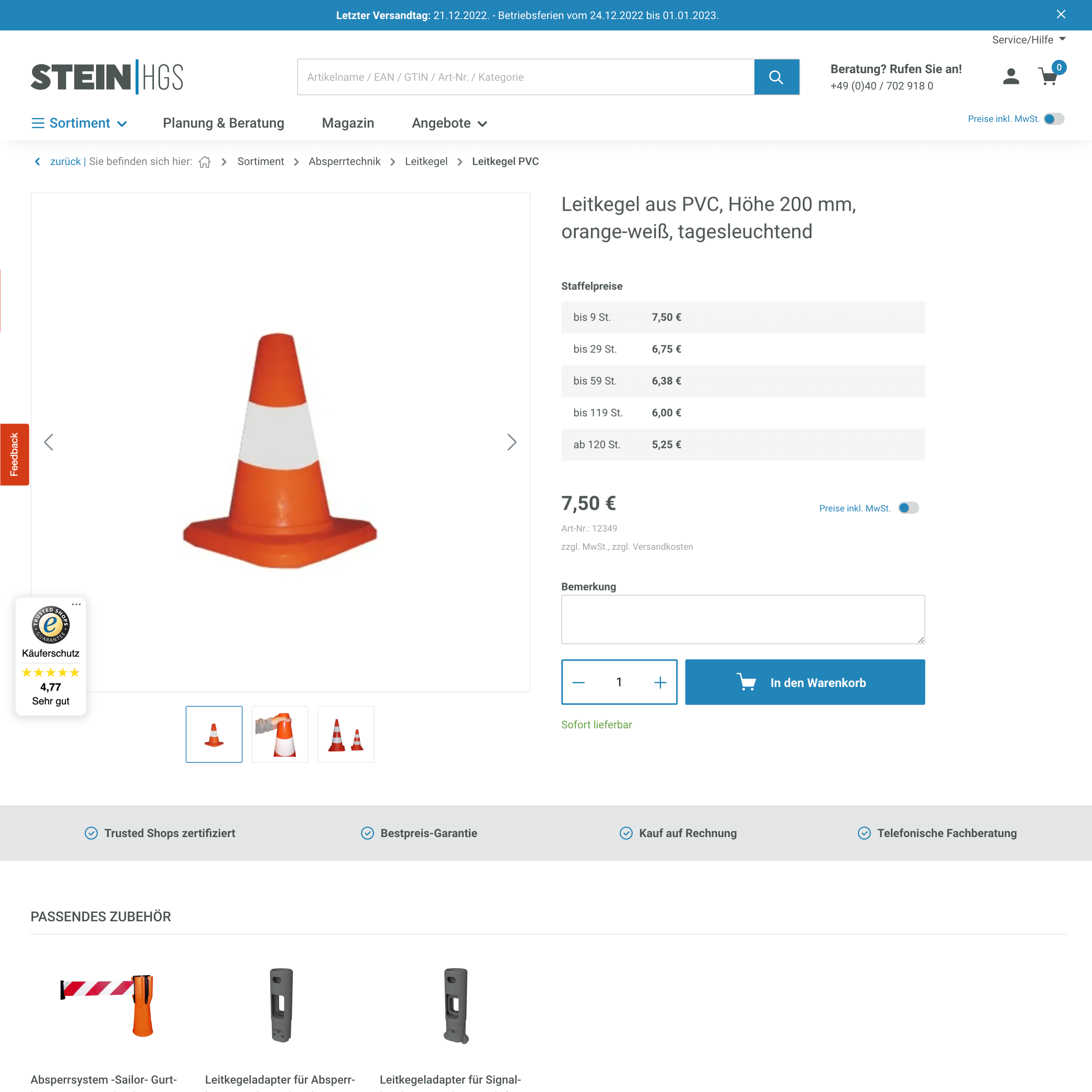 Produktdetailseite (Desktop)