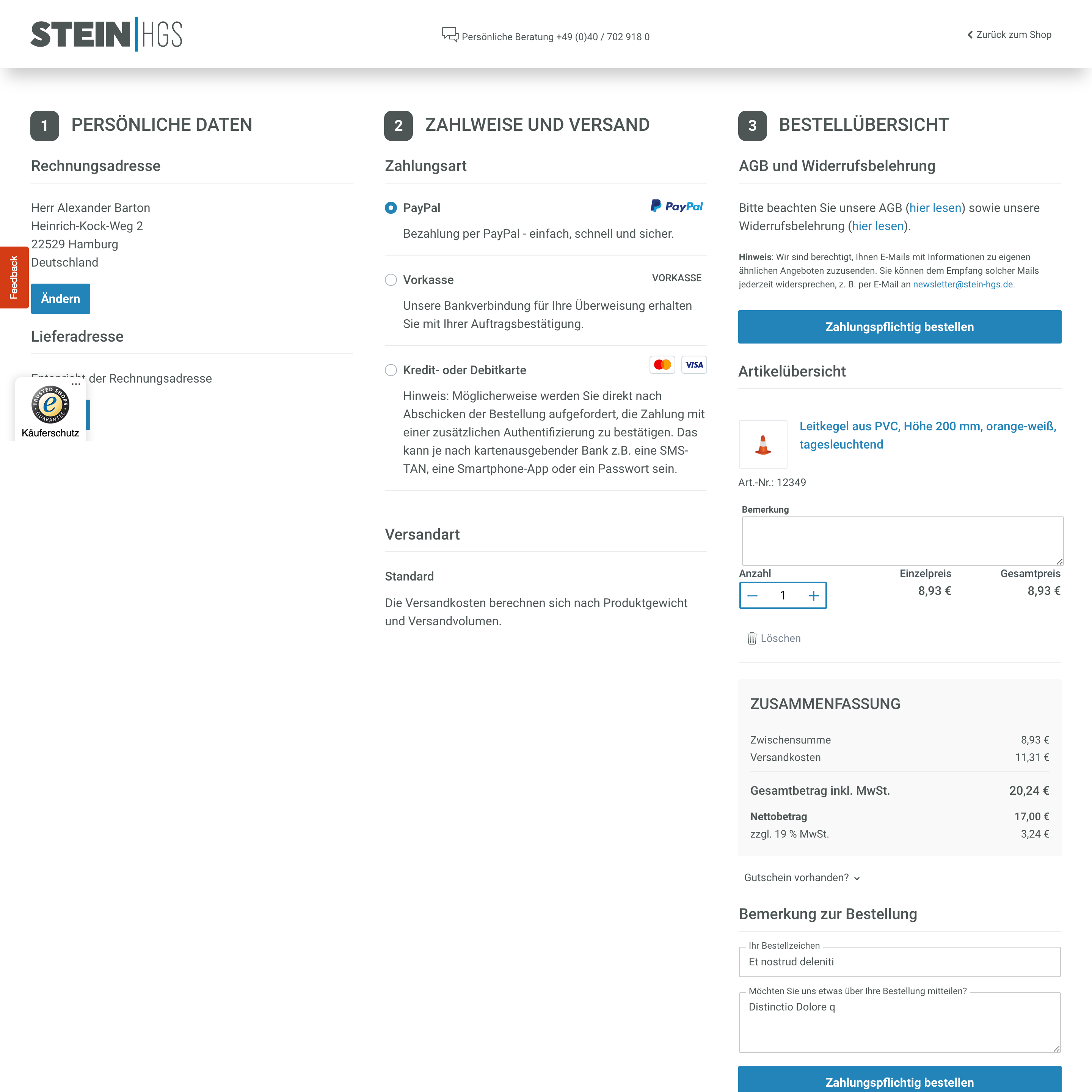 Checkout (Desktop)