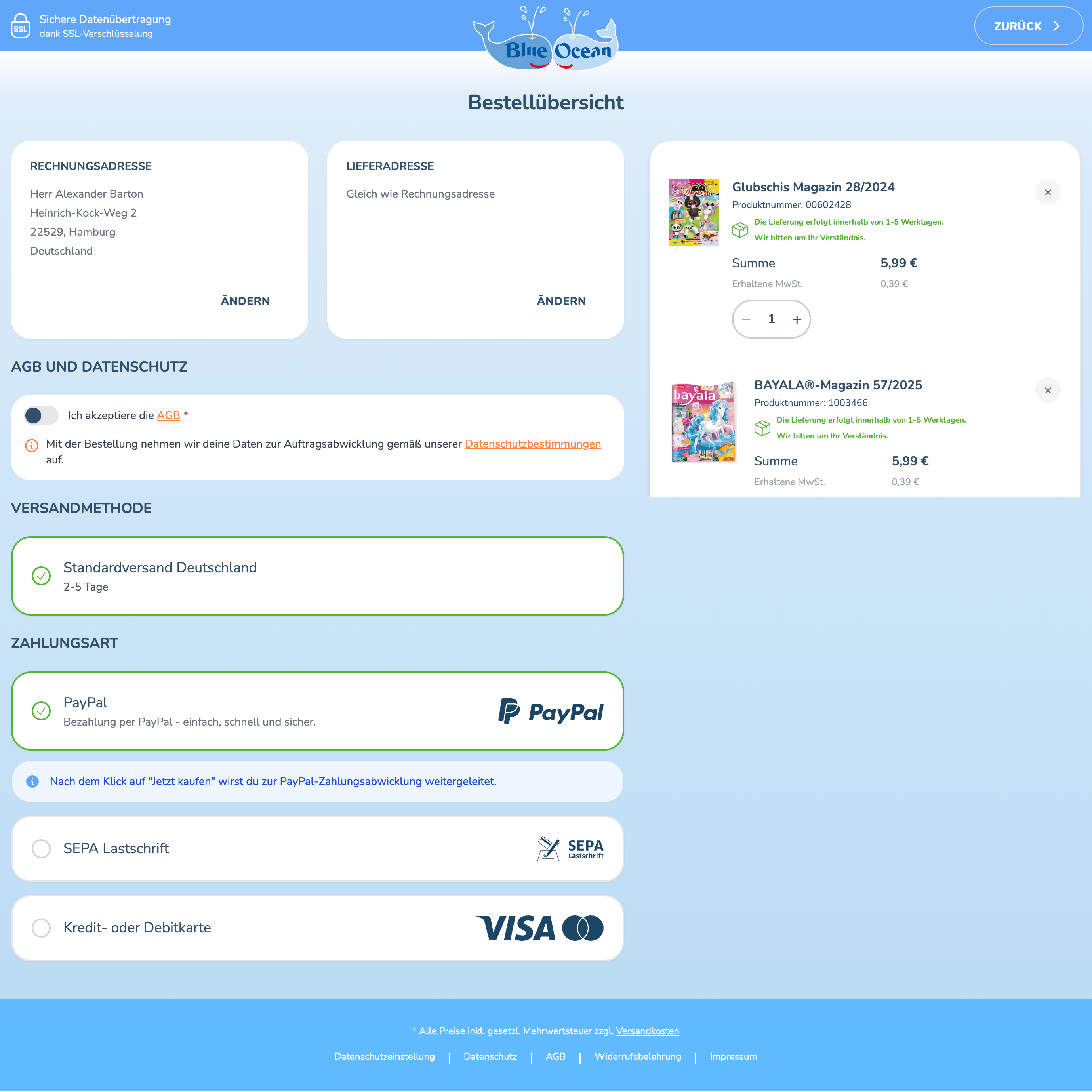 After – desktop checkout