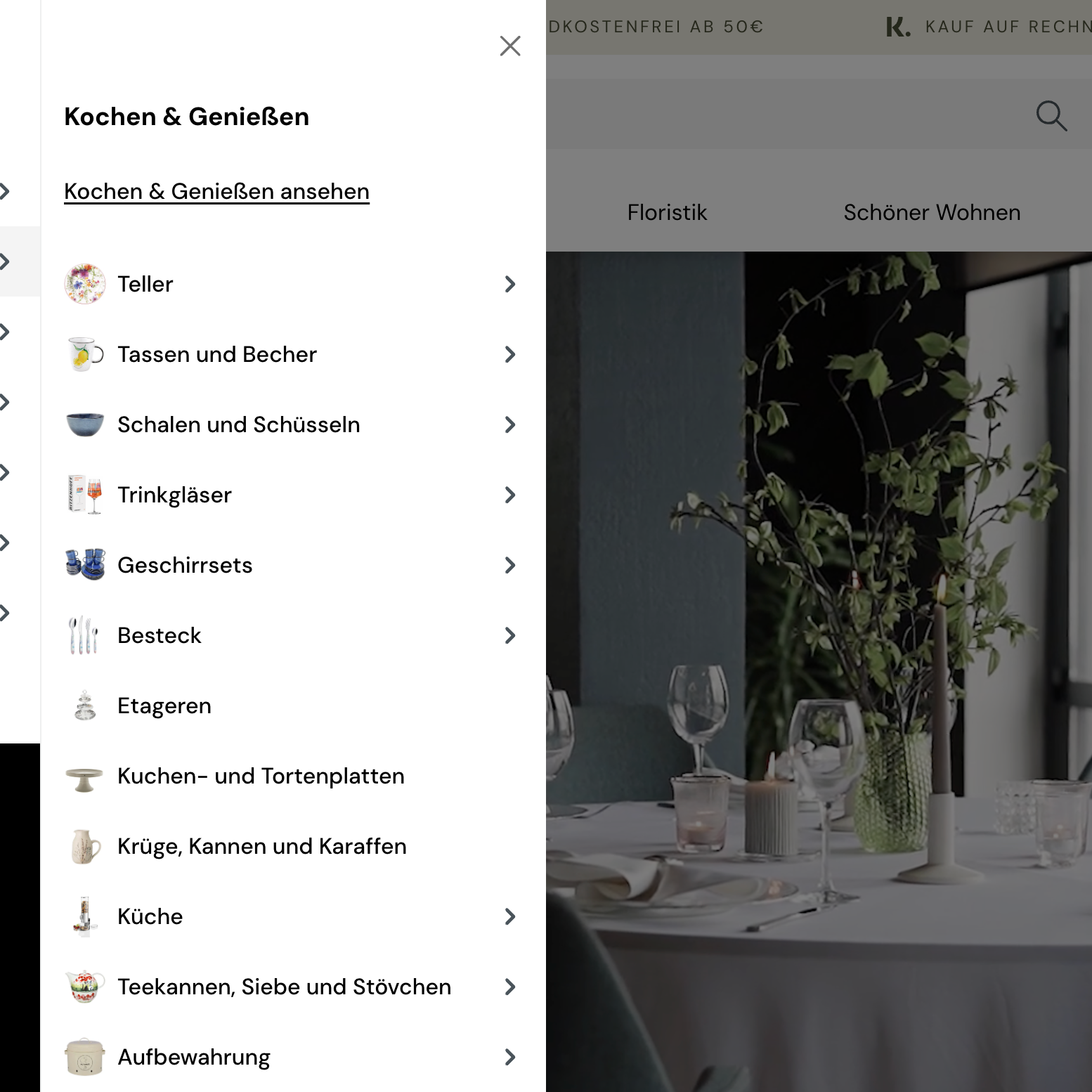 New offcanvas navigation created with Shopware 6