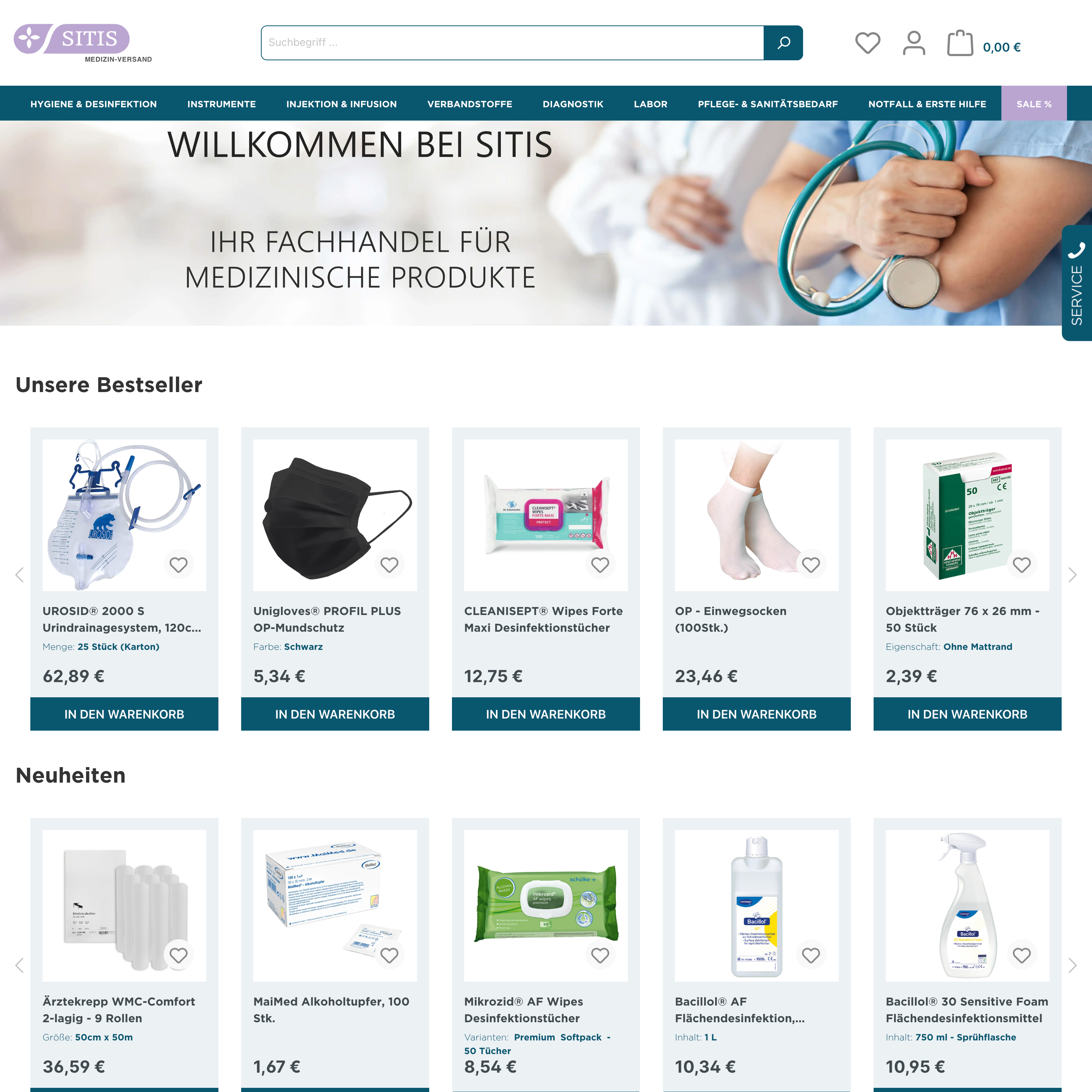 Old homepage