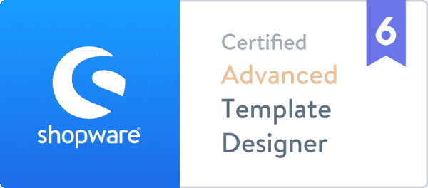 Shopware Template Designer Advanced certificate