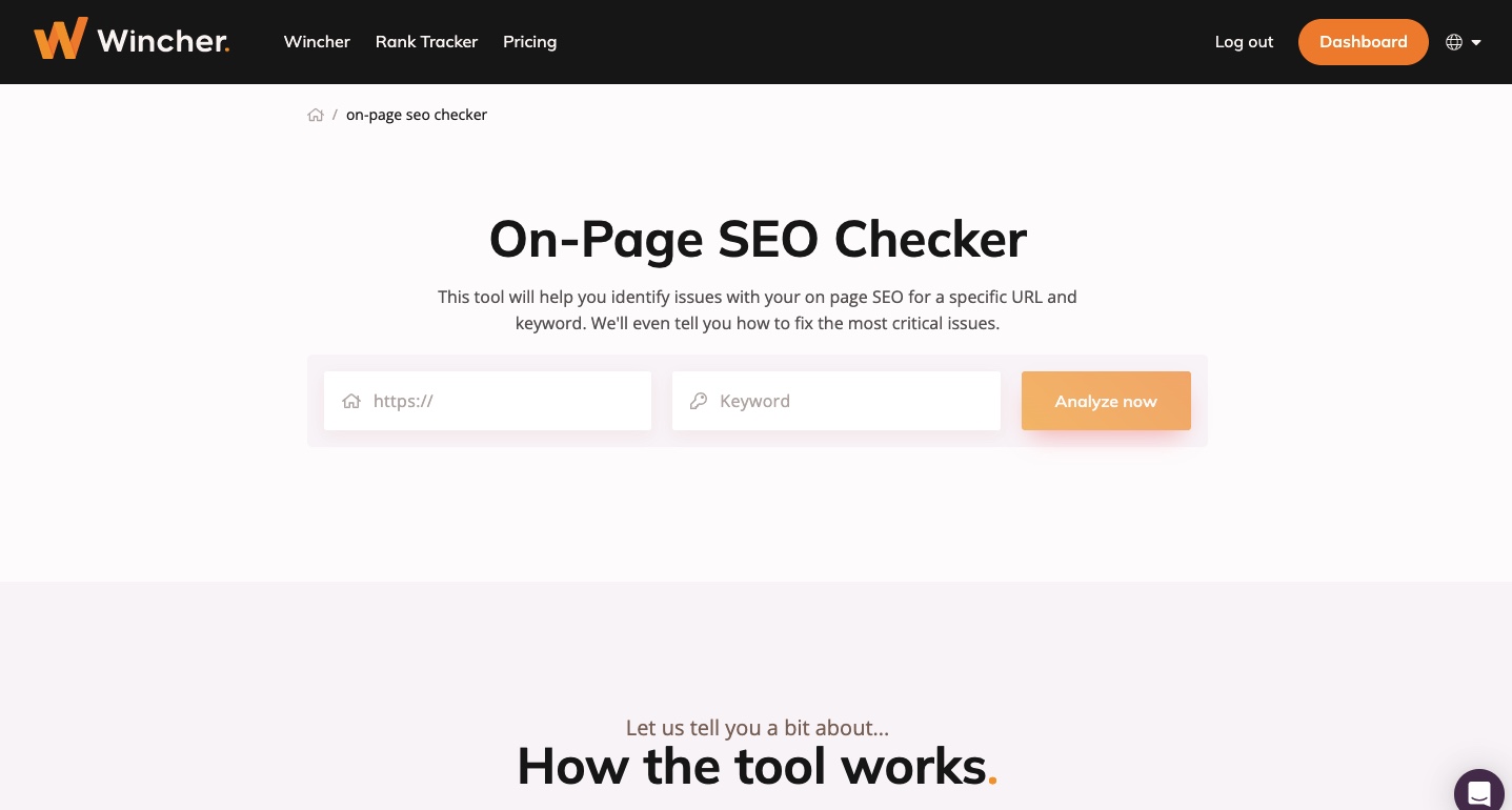The On-Page SEO Checker from Wincher