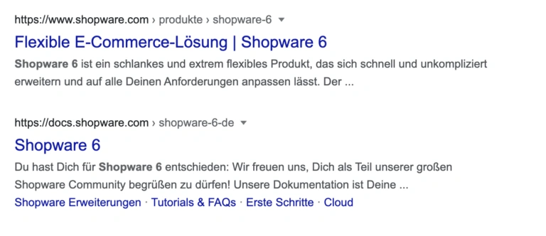 Here, you see two perfect examples for a meta title and a meta description