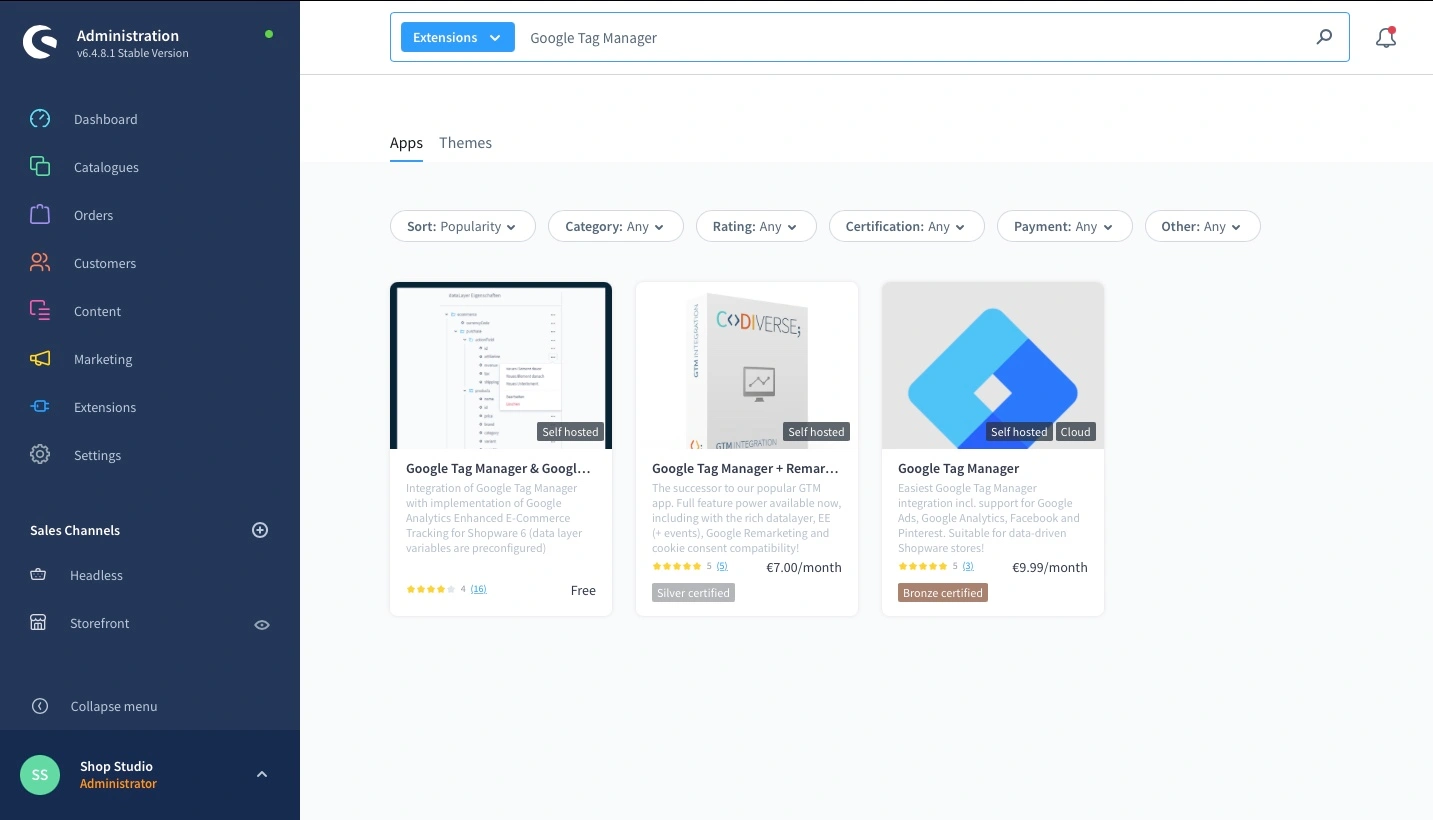 Through Extensions and Store you can install a lot of great extensions